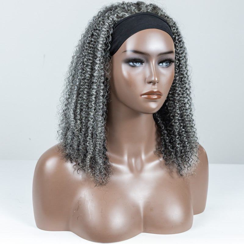 #51 Coily Human Hair Headband Wig - MF-27