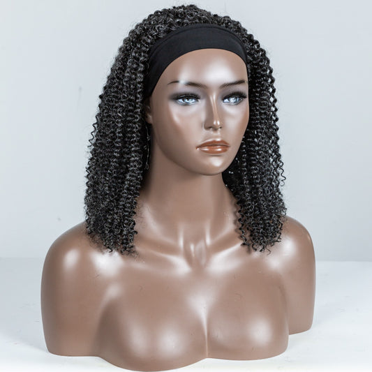 #34 Coily Human Hair Headband Wig - MF-35