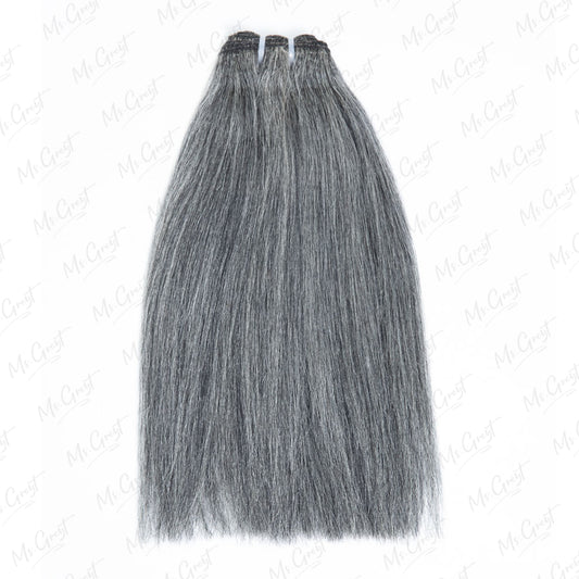 #51 Gray Human Hair Yaki Weaves Hair Extensions™️-CW005