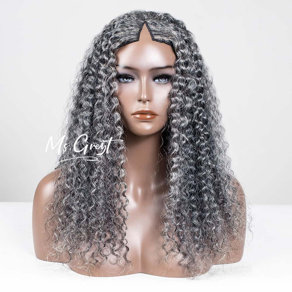 #51 Burmese Curly Human Hair V-Part Wig™️-GVPW0012