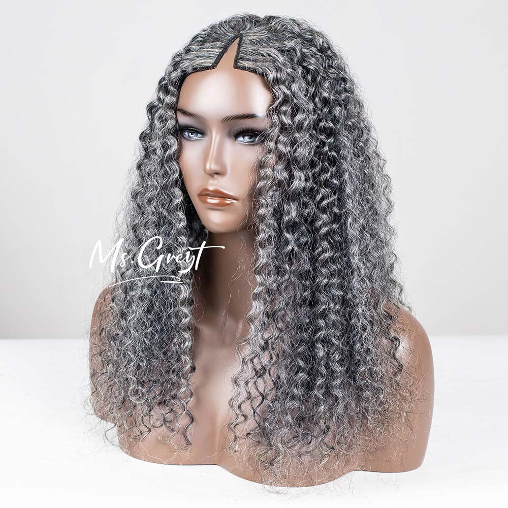 #51 Burmese Curly Human Hair V-Part Wig™️-GVPW0012