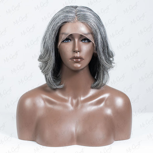 #44 Short Wavy Human Hair Lace Front Wig™️-GLFW020S