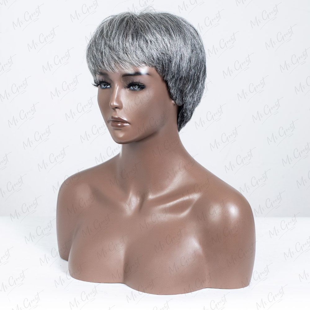 Short Grey Pixie Cut Lace Front Wig™️-GLFW021S