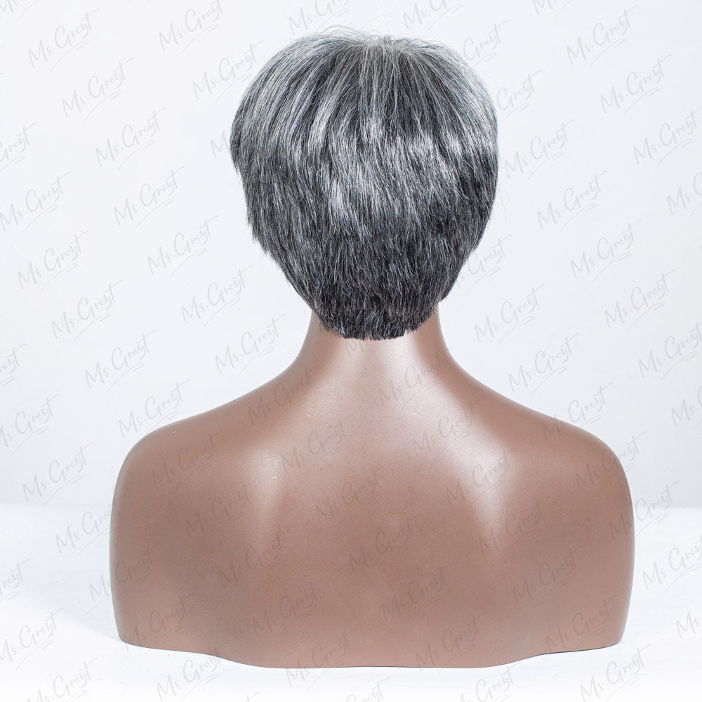 Short Grey Pixie Cut Lace Front Wig™️-GLFW021S