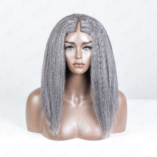 #60 Kinky Blow out Human Hair V-Part Wig™️-GVPW007