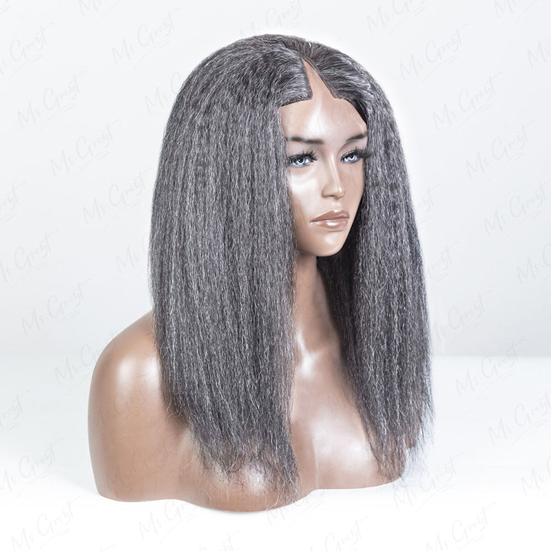 #51 Kinky Blow out Human Hair V-Part Wig™️-GVPW009