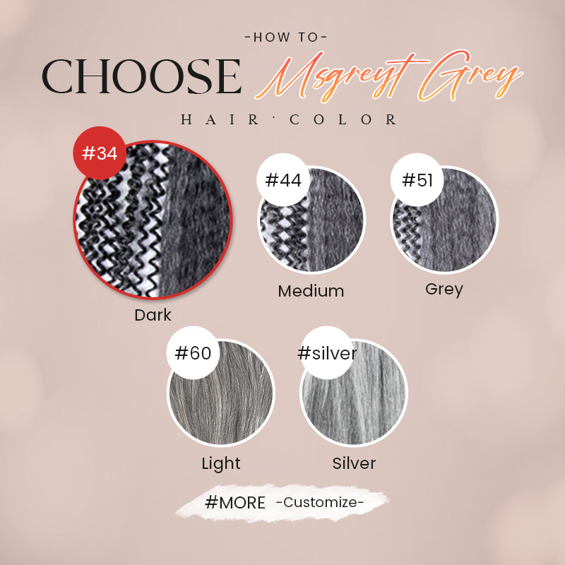 #51 Gray Coily Human Hair Bundle Hair Extensions™️-GHB001