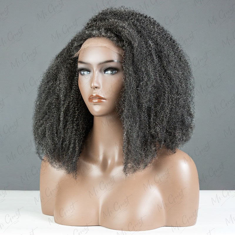 #34 Coily Human Hair Wig With Kinky Edges™️-GKEW001