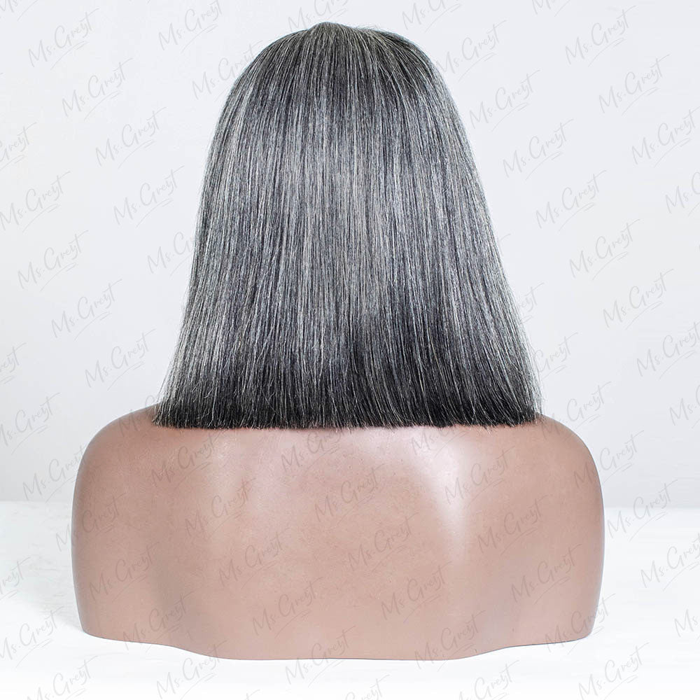 #44 Yaki Human Hair BOB style V-Part Wig™️-GVPW0010S