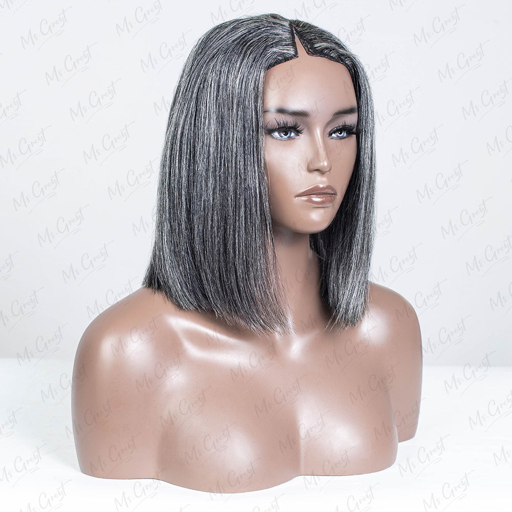 #44 Yaki Human Hair BOB style V-Part Wig™️-GVPW0010S