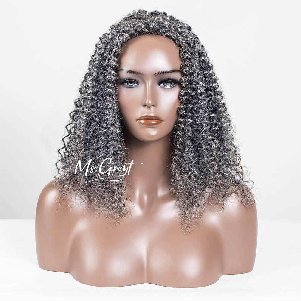 #51 Burmese Curly Human Hair Half 3 In 1 Wig™️-GHAW021