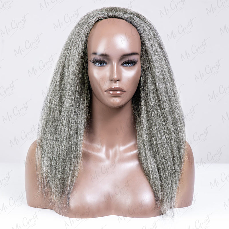 #60 Kinky Blow Out Human Hair 3 In 1 Half Wig™️-GHAW020