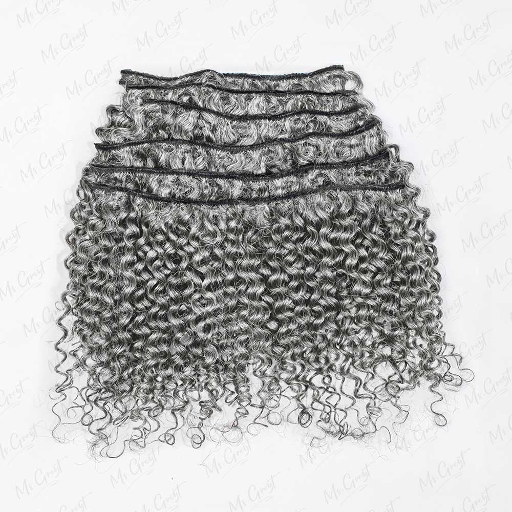 Grey Human Hair Clip Ins Hair Extensions™️-GCCI001