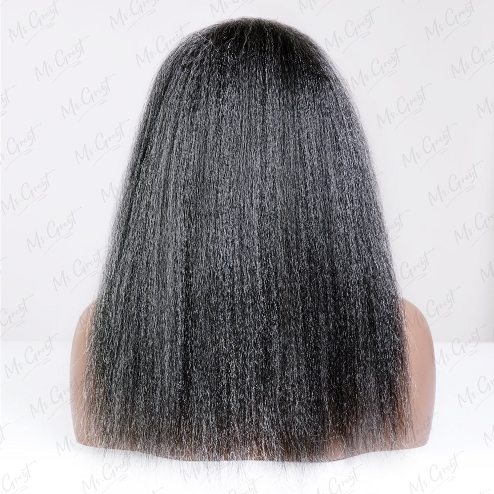 #34 Kinky Blow Out Human Hair Half 3 In 1 Wig™️-GHAW06