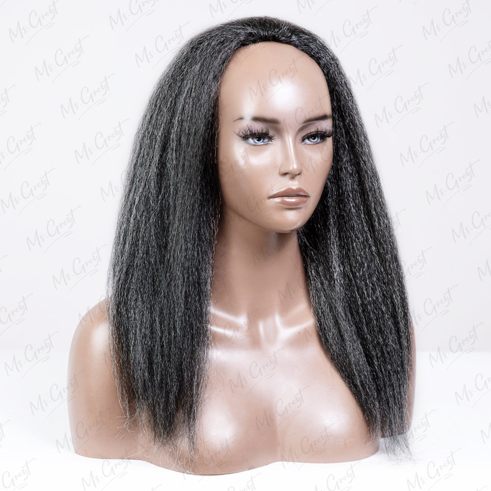 #34 Kinky Blow Out Human Hair Half 3 In 1 Wig™️-GHAW06