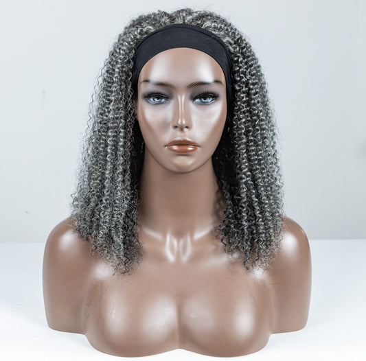 #51 Coily Human Hair Headband Wig - MF-27