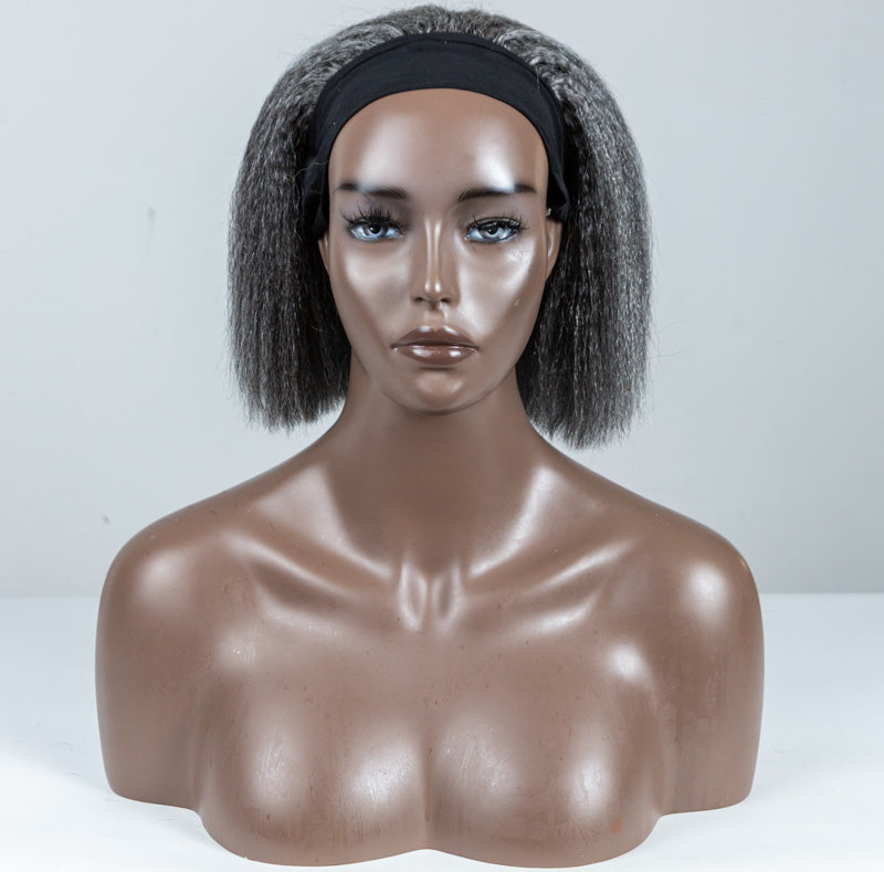 #44 Kinky Blow-out Human Hair Headband Wig - MF-28