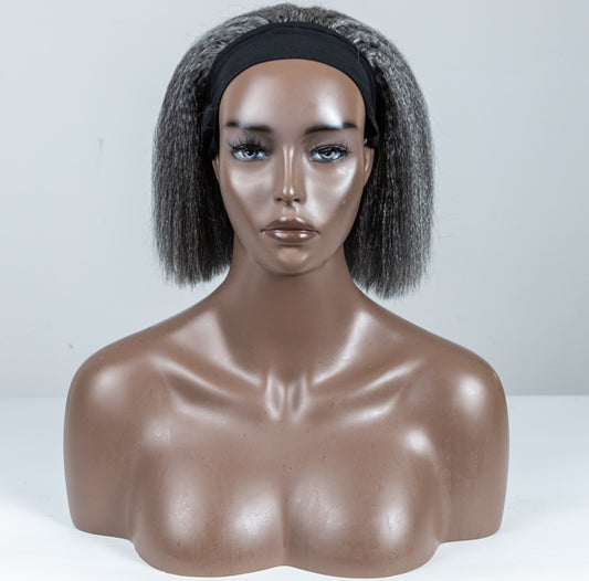 #44 Kinky Blow-out Human Hair Headband Wig - MF-28