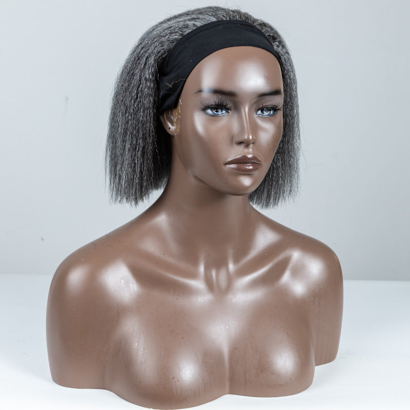 #44 Kinky Blow-out Human Hair Headband Wig - MF-28