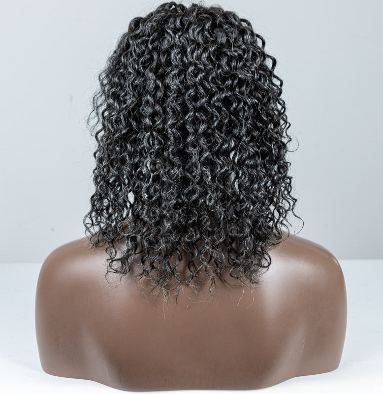 #34 Burmese Curly Human Hair Headband Wig - MF-29