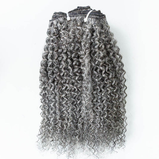 #44 Coily Clip Ins Human Hair Extensions - MK-80