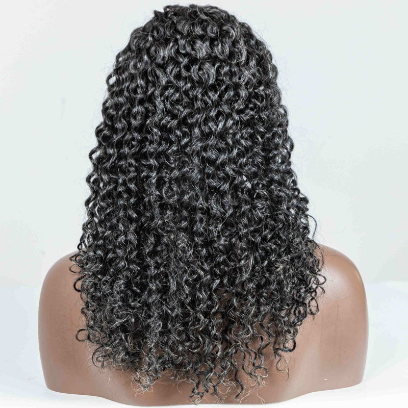 #34 Burmese Curly Human Hair 3 In 1 Half Wig - MS-32