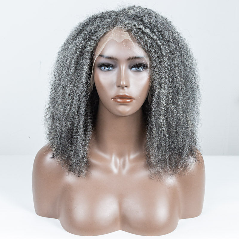 Picture Color Coily Human Hair Lace Front Wig (13"*6") - MS-75