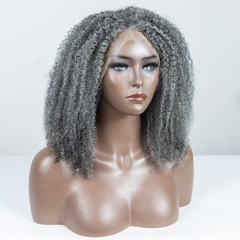 Picture Color Coily Human Hair Lace Front Wig (13"*6") - MS-75