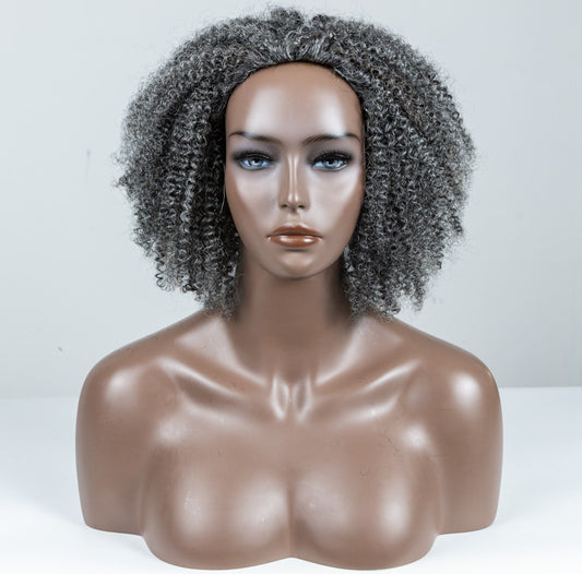 #44 Coily Human Hair 3 IN 1 HALF WIG - MS-90