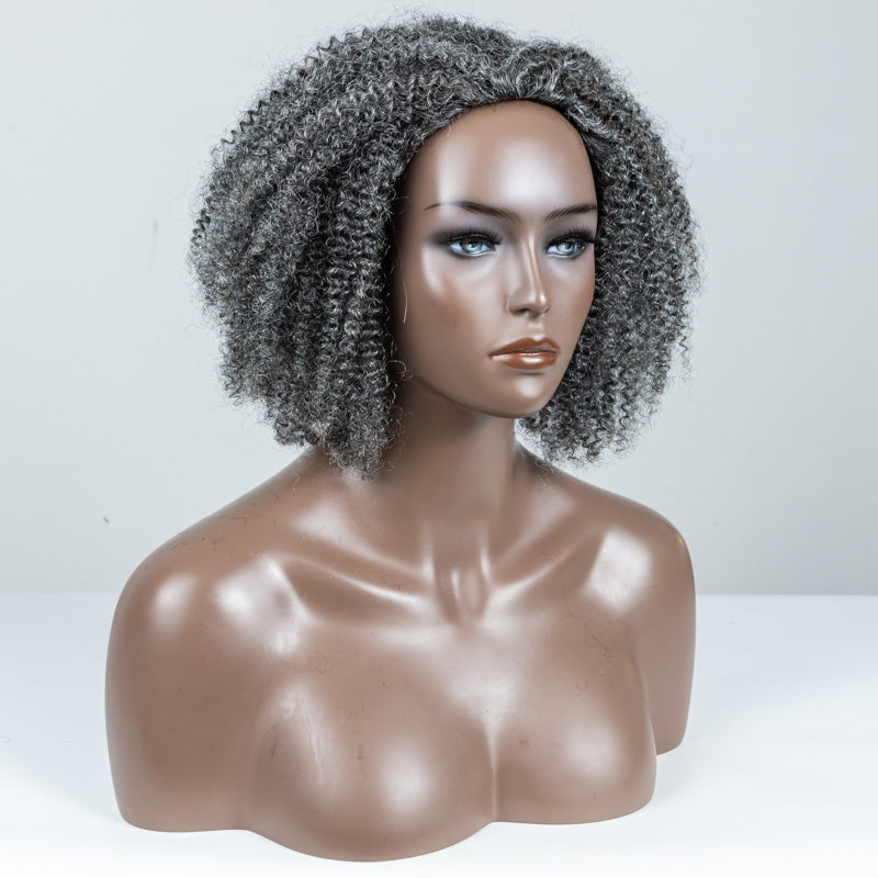 #44 Coily Human Hair 3 IN 1 HALF WIG - MS-90