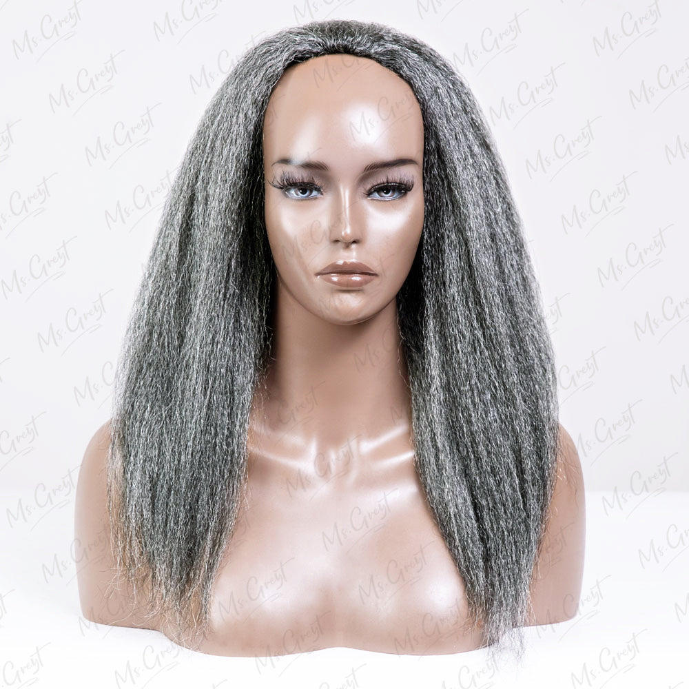 #44 Kinky Blow Out Human Hair 3 In 1 Half Wig™️-GHAW09