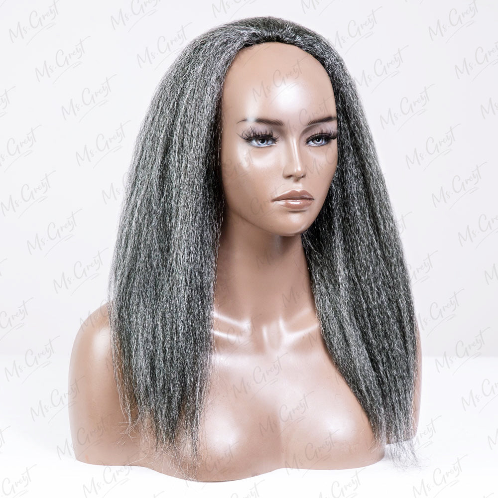 #44 Kinky Blow Out Human Hair 3 In 1 Half Wig™️-GHAW09