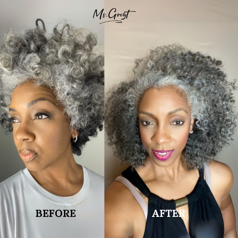 #51 Clip ins for Gray Hair Color