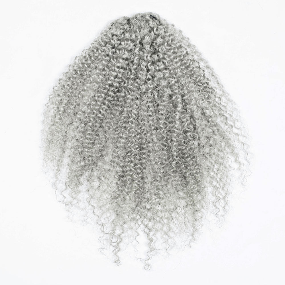 #Silver Coily Human Hair Drawstring Ponytail™️-GPONT001