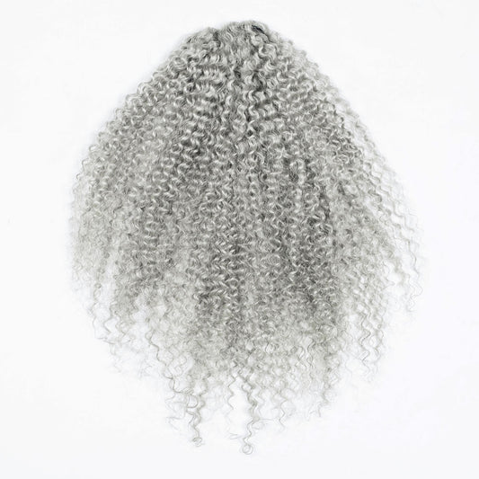 #Silver Coily Human Hair Drawstring Ponytail™️-GPONT001