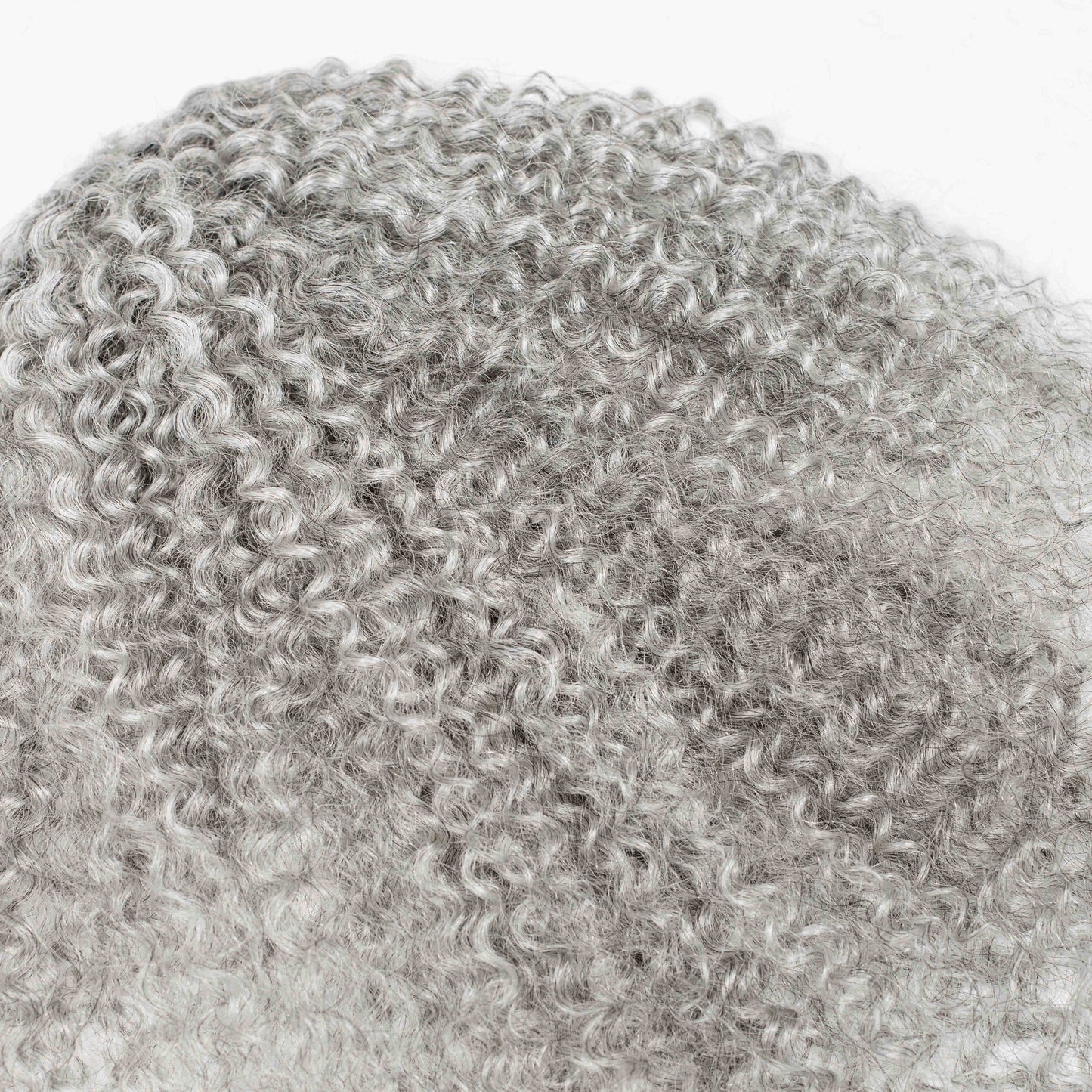 #Silver Curly Human Hair Drawstring Ponytail™️-GPONT002