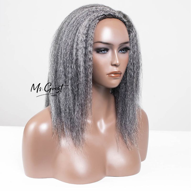 #51 Kinky Blow Out Human Hair 3 In 1 Half Wig™️-GHAW019