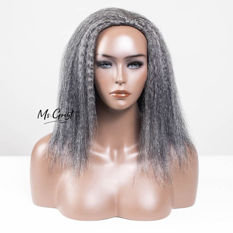 #51 Kinky Blow Out Human Hair 3 In 1 Half Wig™️-GHAW019