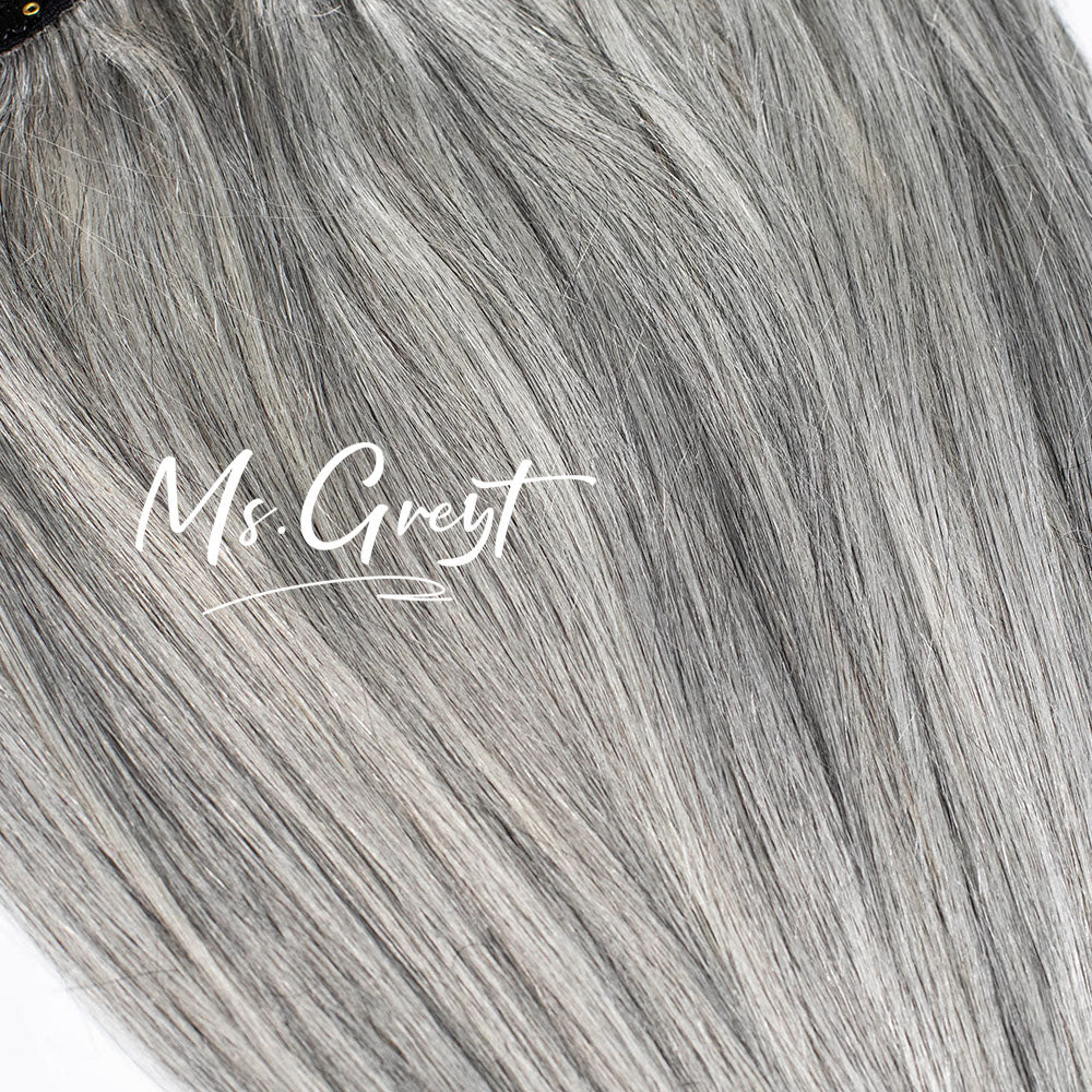 #Silver Human Hair Silky Clip Ins Hair Extensions™️-GCCI08