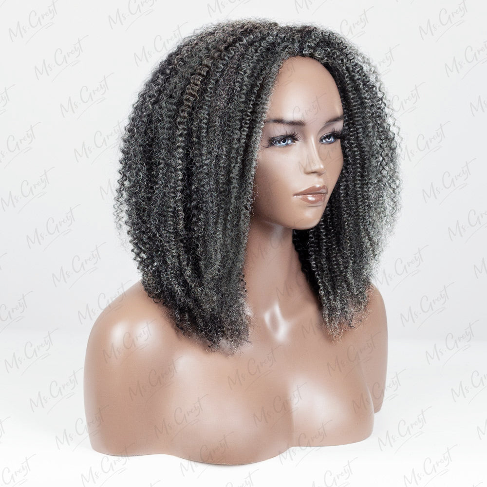 #34 Coily Human Hair 3 In 1 Half Wig™-GHAW08