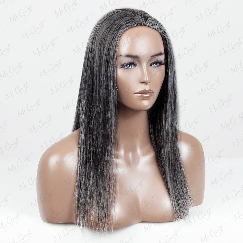 #34 Silky Human Hair 3 In 1 Half Wig™️-GHAW05