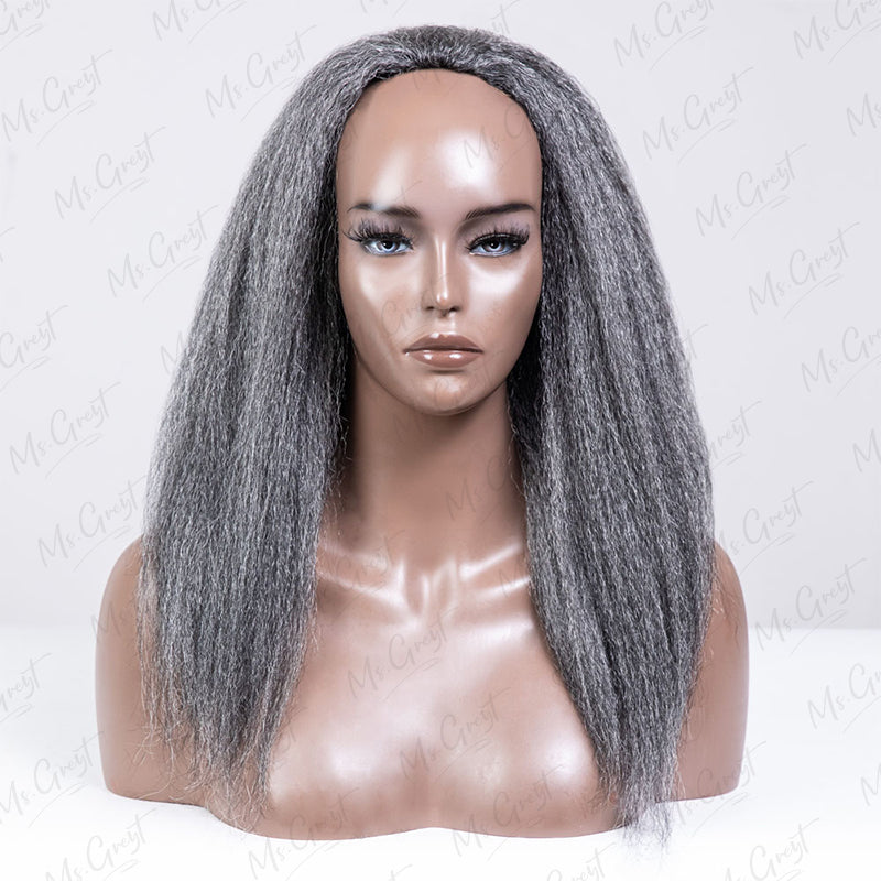 51 Kinky Blow Out Human Hair 3 In 1 Half Wig GHAW01 msgreyt