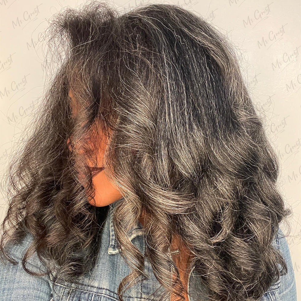 #34 Kinky Blow Out Human Hair Half 3 In 1 Wig™️-GHAW06